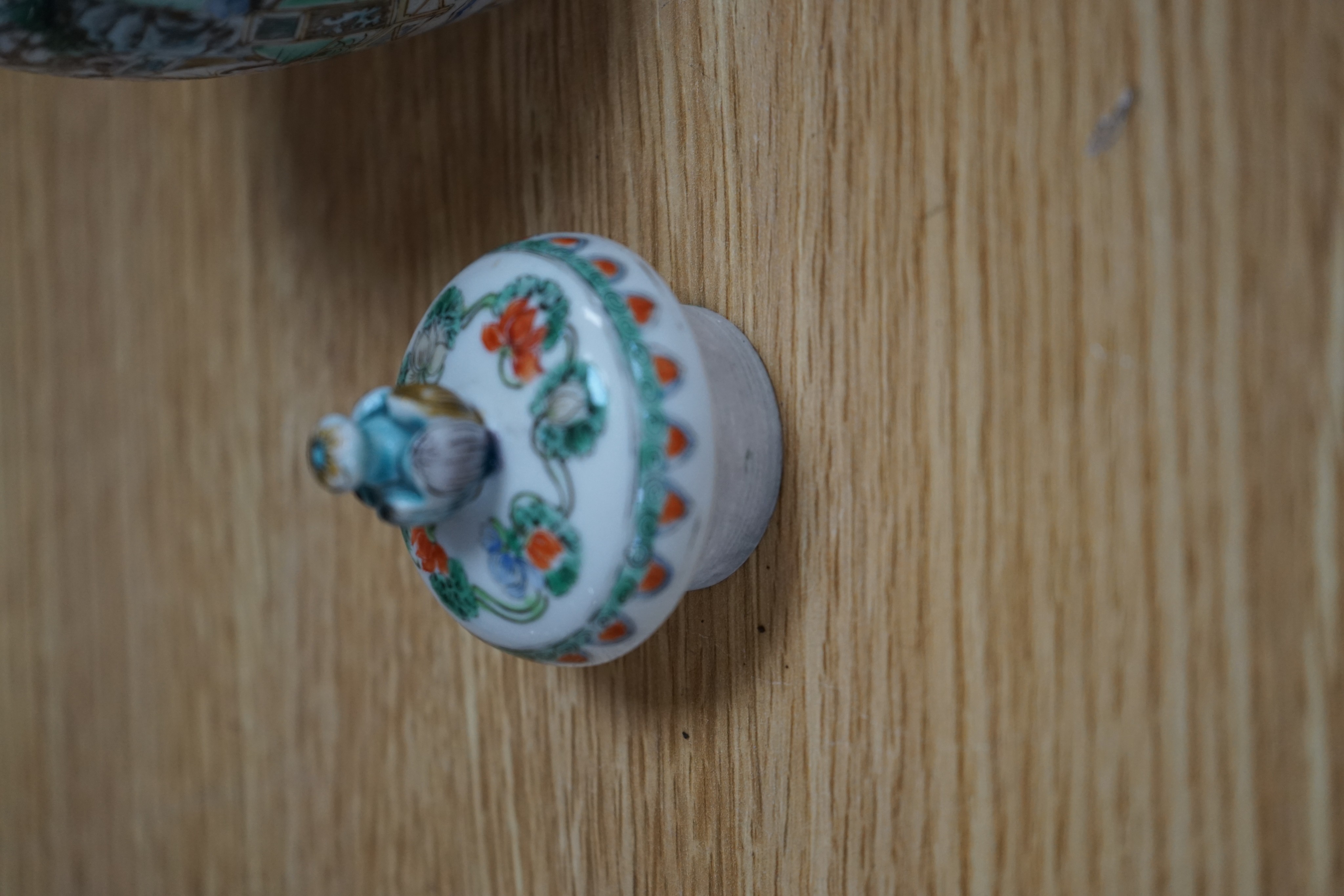 Four Chinese porcelain vases, one mounted as a lamp, 35cm